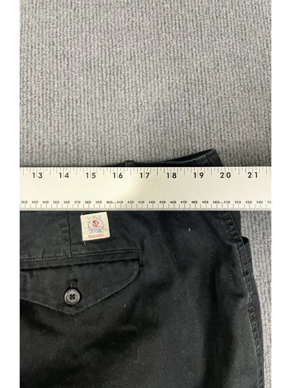 Lauren Jeans Co. Womens Black Cotton Bermuda Shorts Size 14W
